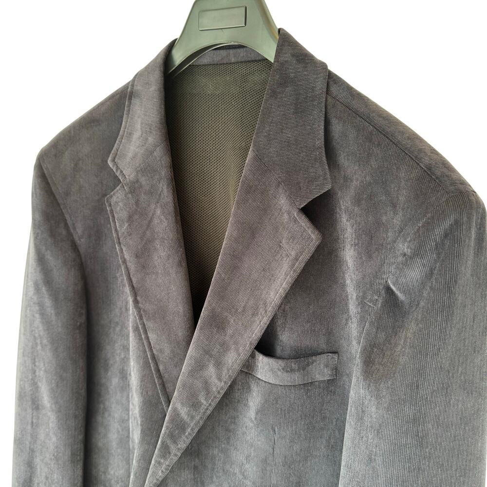 Lacrosse Men’s 48L Navy Corduroy Blazer Stretch Sport Coat Preppy Academia EUC